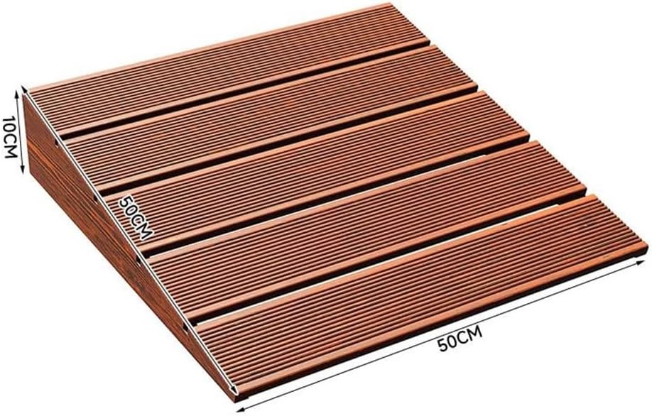 Doorways Wheelchair Ramps - Wood, Wooden Threshold Ramp Multipurpose Kerb Ramps 3.9' Rise, Step Ramp for Scooter Walkers Car Motorcycle(50 * 50 * 10cm)