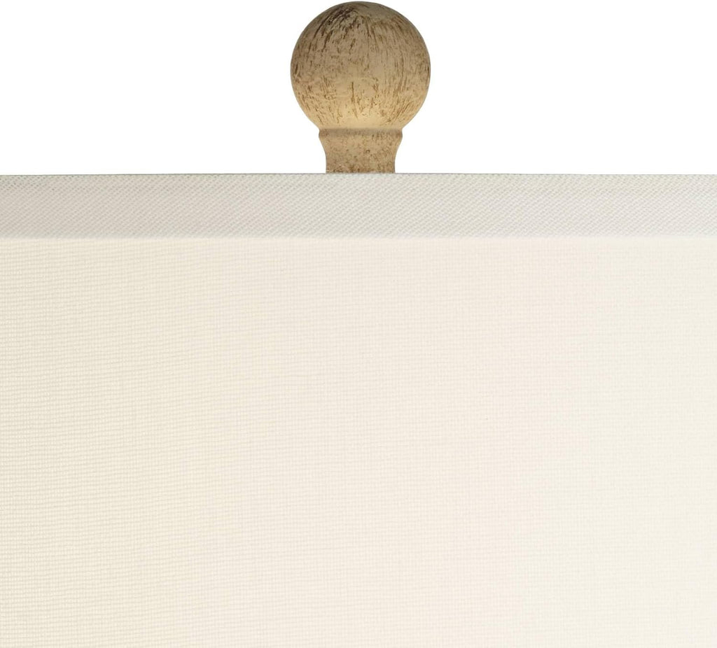 360 Lighting Delon 26 1/2' Tall Jar Farmhouse Rustic Country Cottage Core Coastal Table Lamp Natural Brown Beige Terra Cotta Finish Single White Shade Living Room Bedroom Bedside Nightstand House