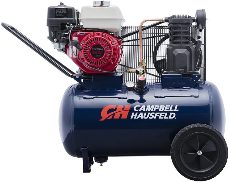 Campbell Hausfeld 20 Gallon Gas‑Powered Horizontal Air Compressor, Single‑Stage, 135 PSI