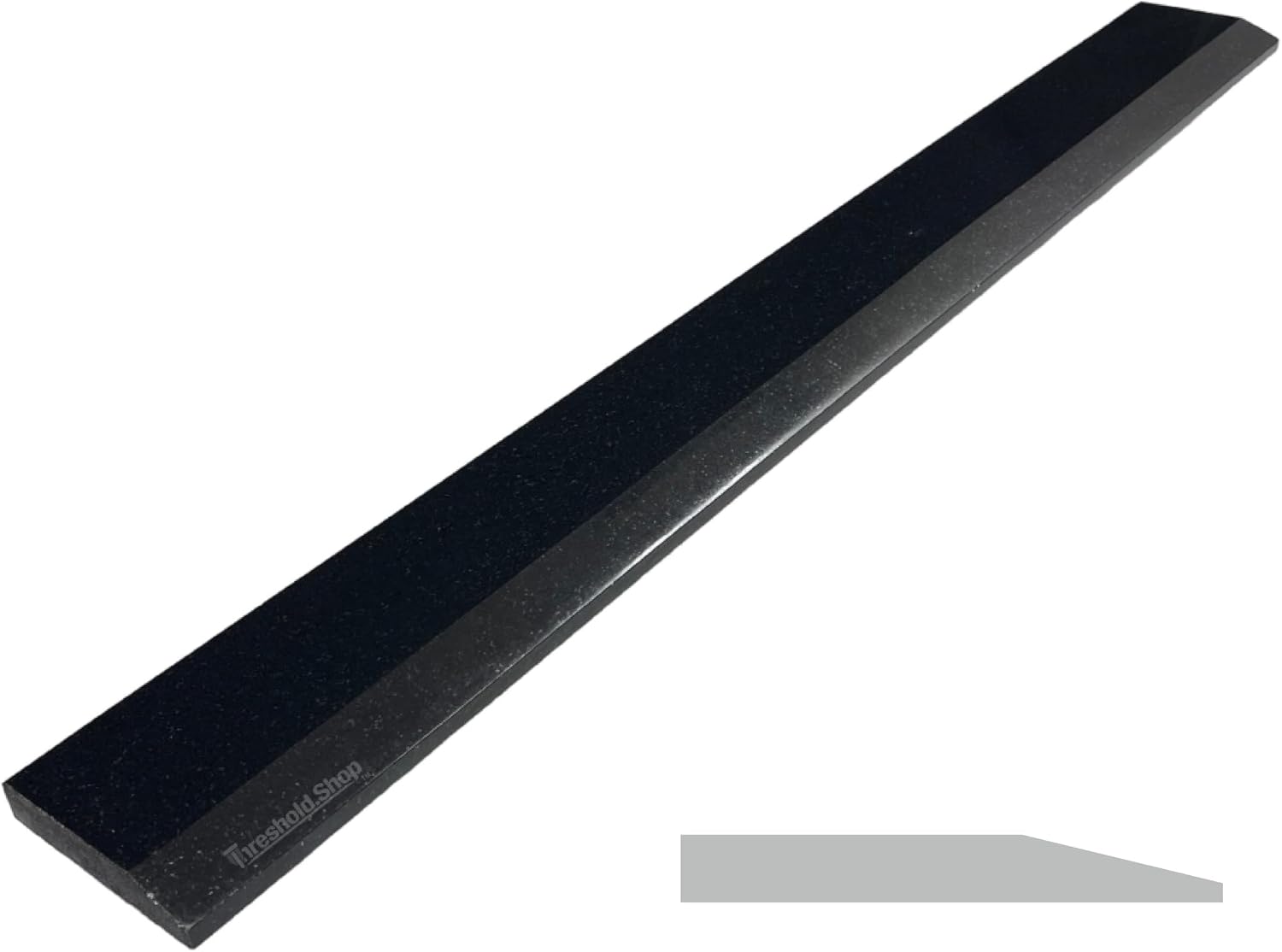 Single Hollywood Absolute Black Polished Granite Threshold for Floor Transitions (4' x 24')