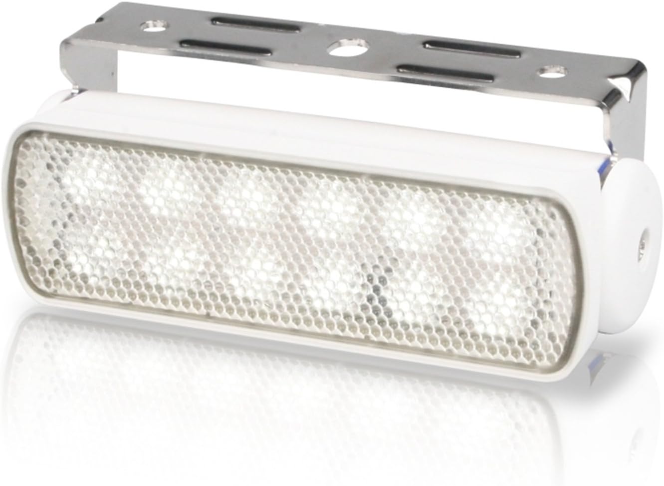 Hella 980670311 '0670 Series' Multivolt 9-33V DC Sea Hawk LED Deck Light with Spread Beam Floodlight Pattern and White Housing