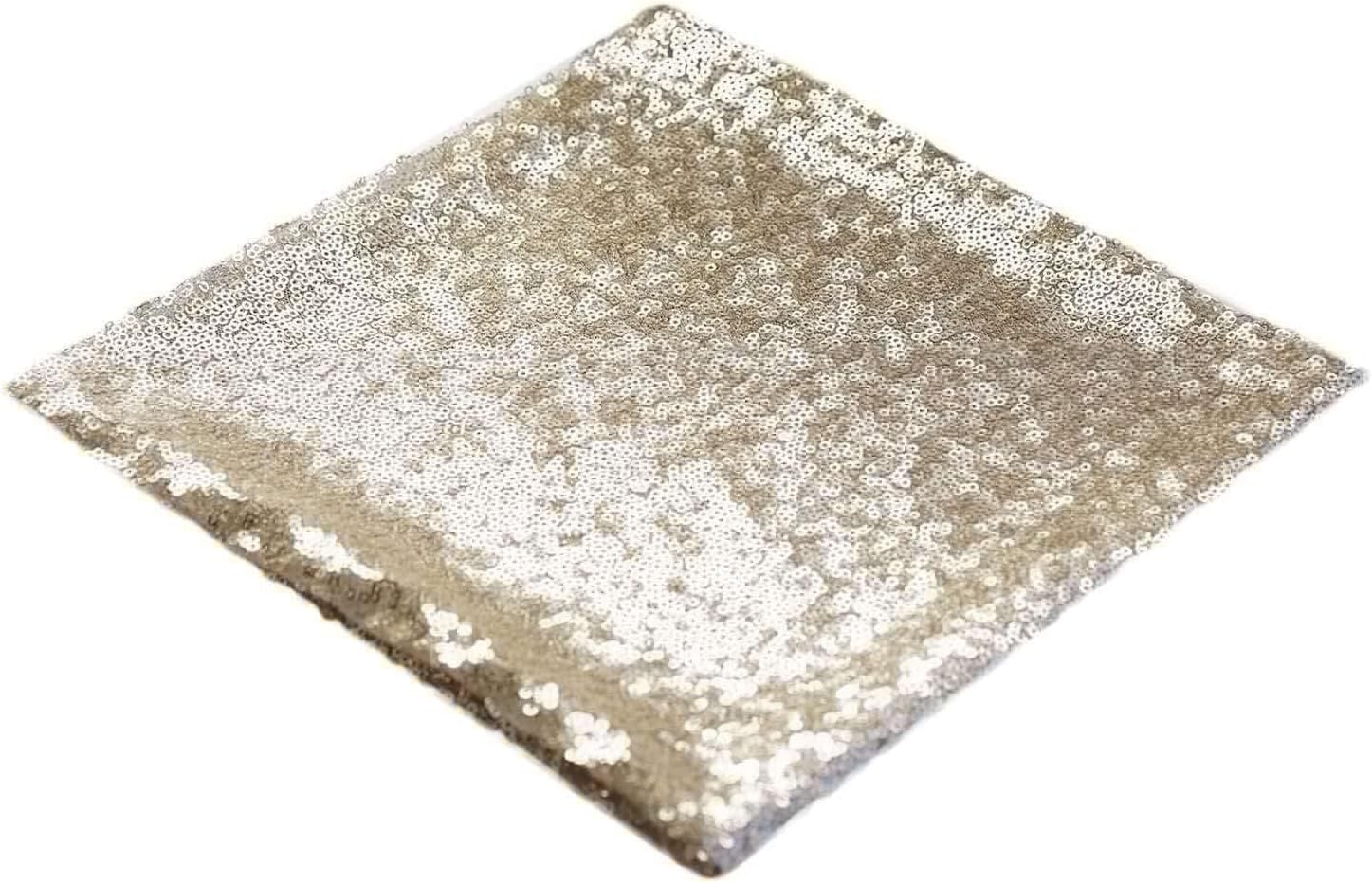 50 pcs 20-Inch Champagne Sequins Napkins - for Wedding Party Restaurant Holiday Dinner