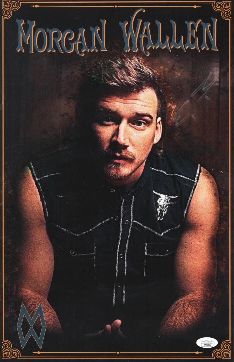 MORGAN WALLEN SIGNED AUTOGRAPH 11X17 CONCERT TOUR POSTER B W/JAMES SPENCE JSA AUTHENTICATION - COUNTRY MUSIC SUPERSTAR STUD, DANGEROUS: THE DOUBLE ALBUM, RARE