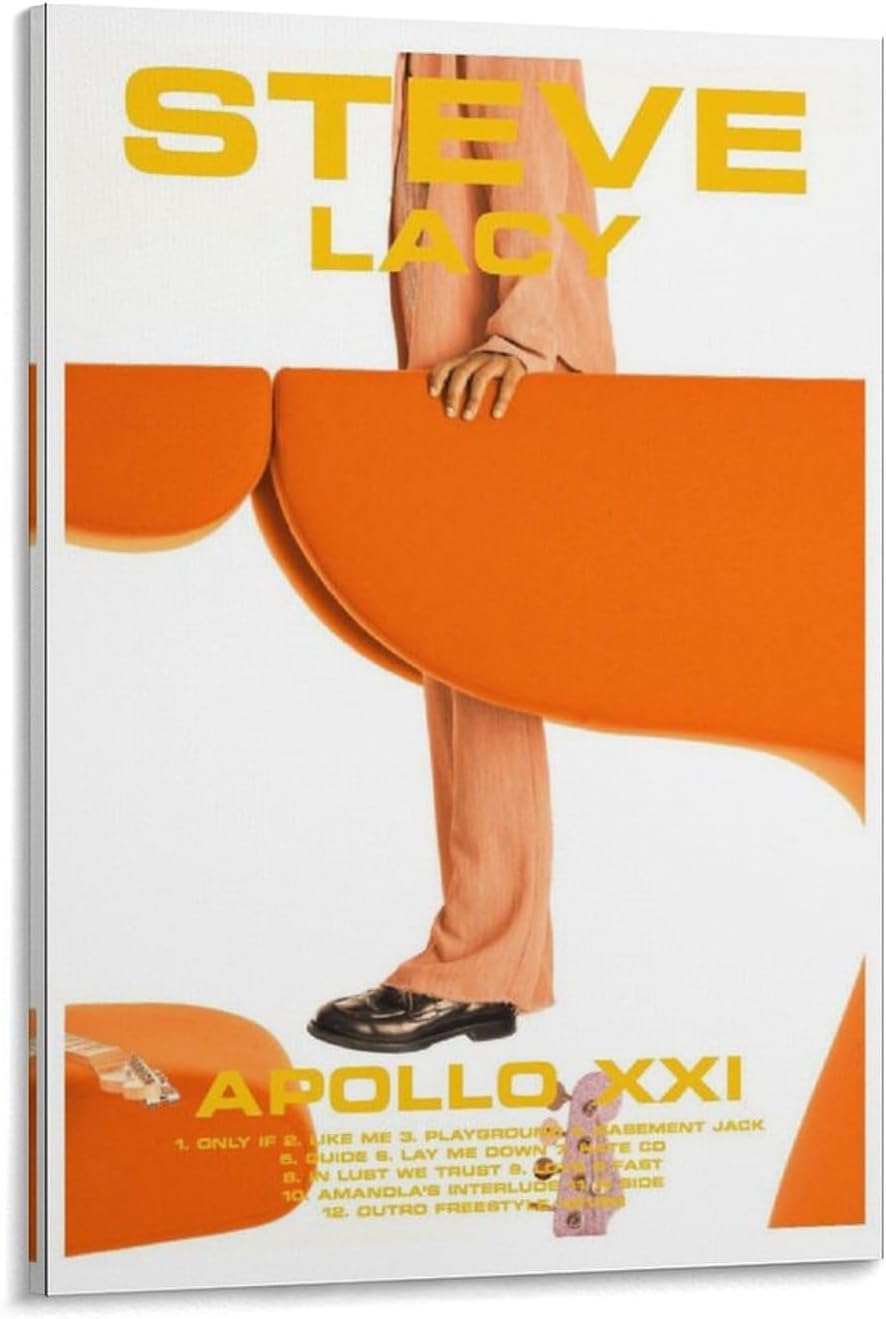 ZANLIART Steve Lacy Apollo XXI Album Cover Canvas Print Music Poster for Room Aesthetic Frame-style16x24inch(40x60cm)