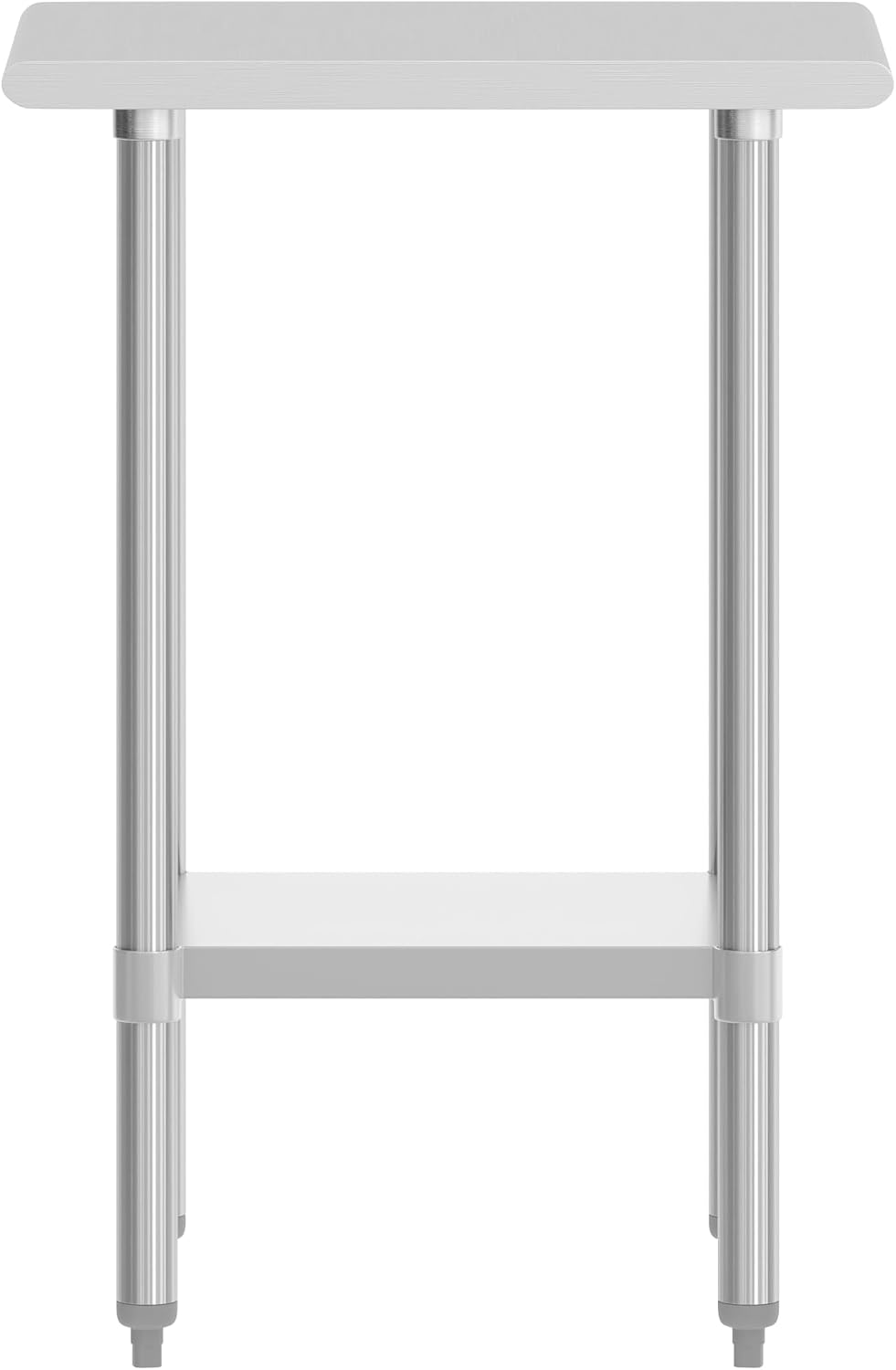 Flash Furniture Reese NSF Certified Stainless Steel Kitchen Prep and Work Table, Commercial Work Table with Storage, 18' W x 24' D x 34.5' H, Silver