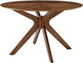 Modway Crossroads 47' Round Wood Dining Table, Walnut