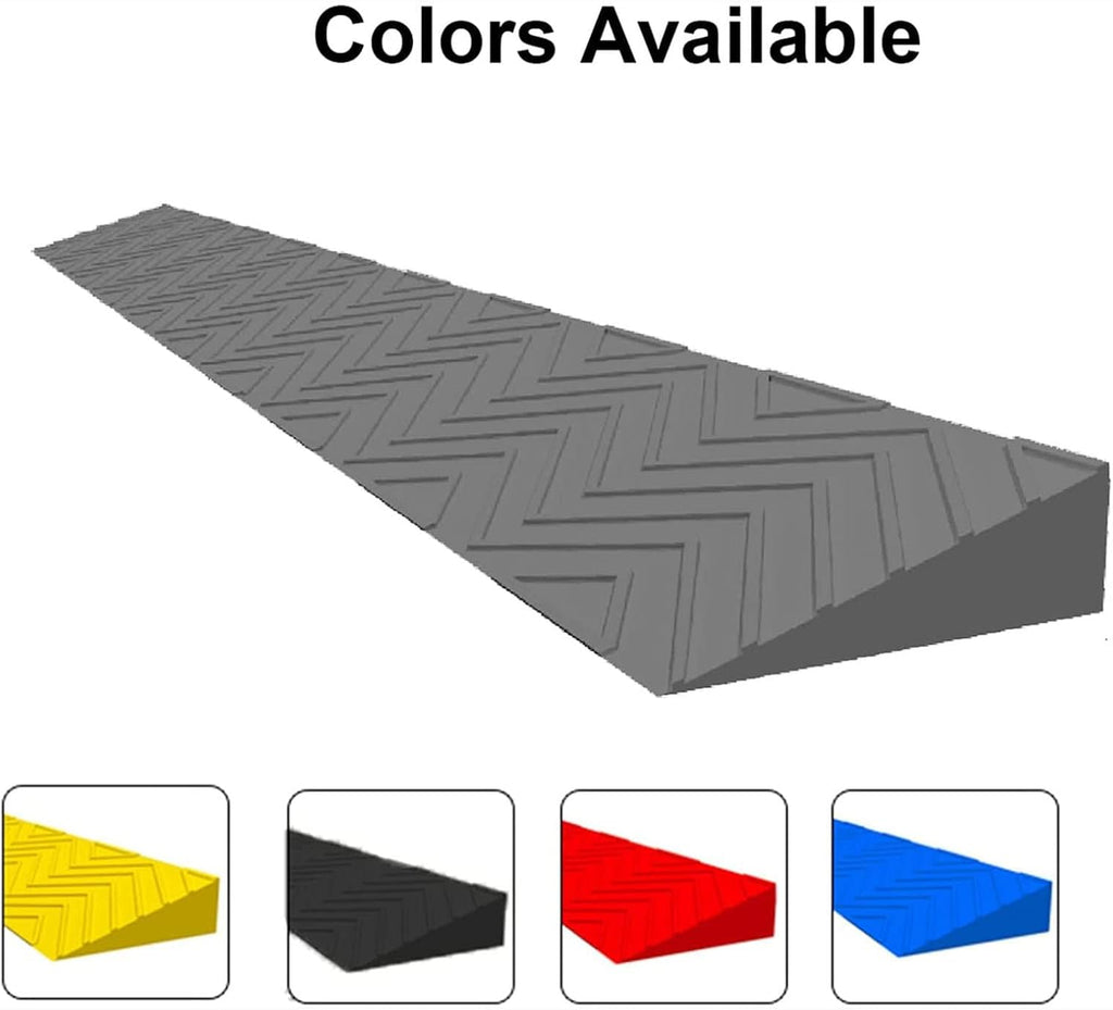 Threshold Ramps for Wheelchairs for Home, Portable Doorways Ramps Indoor Non-Slip Plastic Curb Ramp for Entry Indoor/Outdoor,Yellow-39.4 * 2.8 * 0.6in