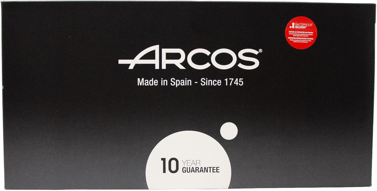Arcos Cleaver Knife Butcher Knife - Nitrum Stainless Steel Blade 10' - Polyoxymethylene Handle (POM) in Black Color (7'') - Series Universal - Black Color