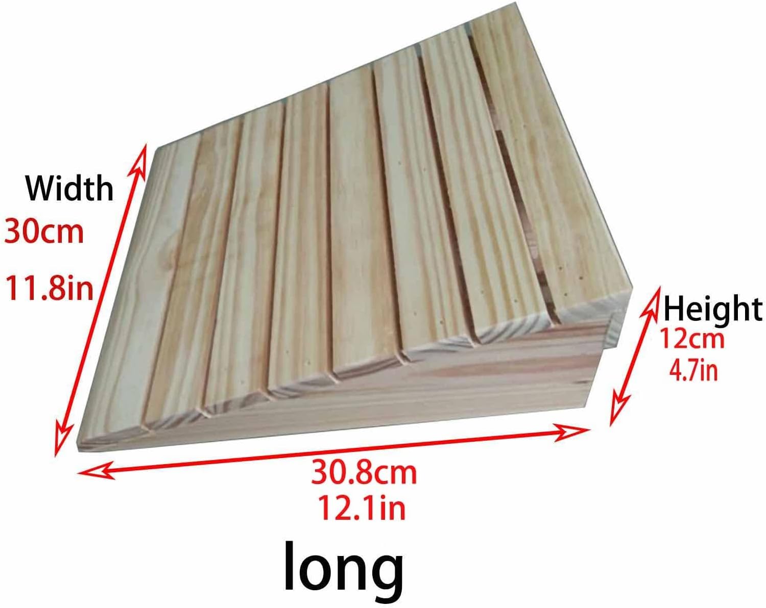 JYDQM Wheelchair Ramp Portable Wooden Threshold Ramps for Doorways, Pets/Kids/Elderly/Disabled Entryway Ramp Wheelchair Ramp 3/4/5/6 Inch Rise, Non Slip Curb Ramp(Size:30.8 x 30 x 12cm)