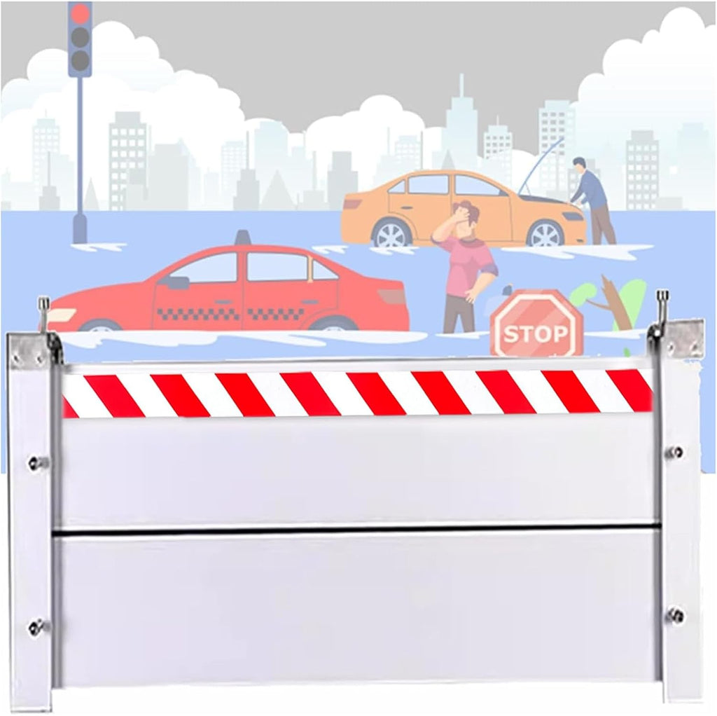 Aluminum Flood Protection Board 70-80cm Reusable Flooding Barriers Industrial Heavy Duty Flood Defence Dams with Threshold Kit(Exterior,70x40cm)