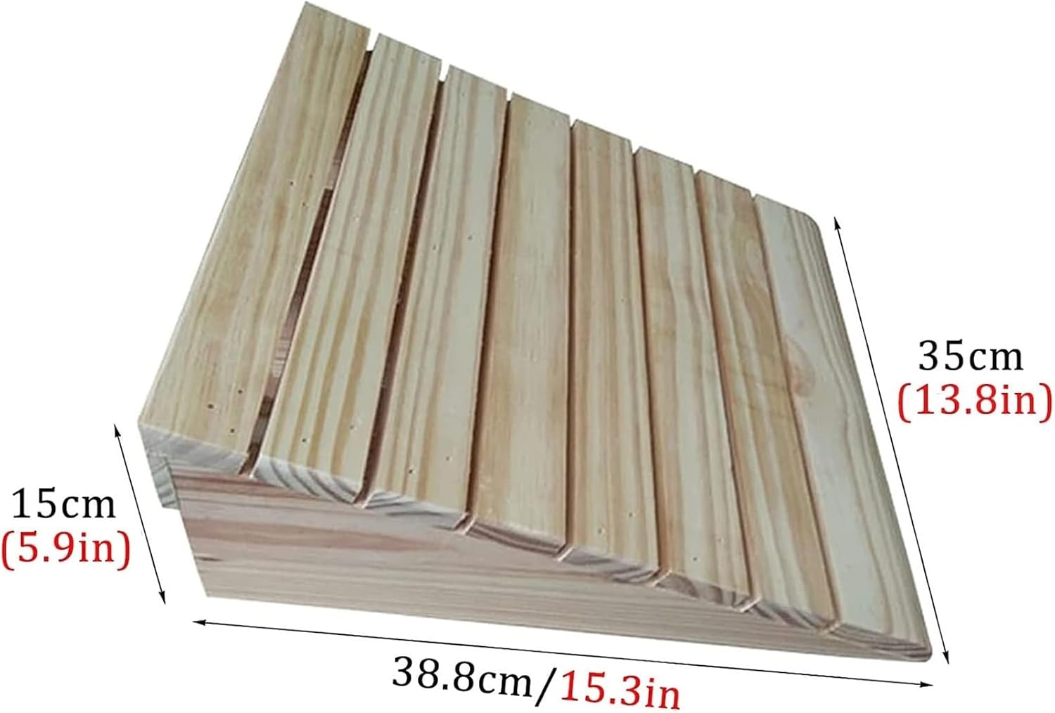 Ramps Threshold Ramp, Portable Doorways Threshold Ramps, Front Door/Yard Sill Step Ramp with Anti-Skid, 8/10/12/15/18cm Rise, 600lbs Sidewalk Curb Ramp,Wooden