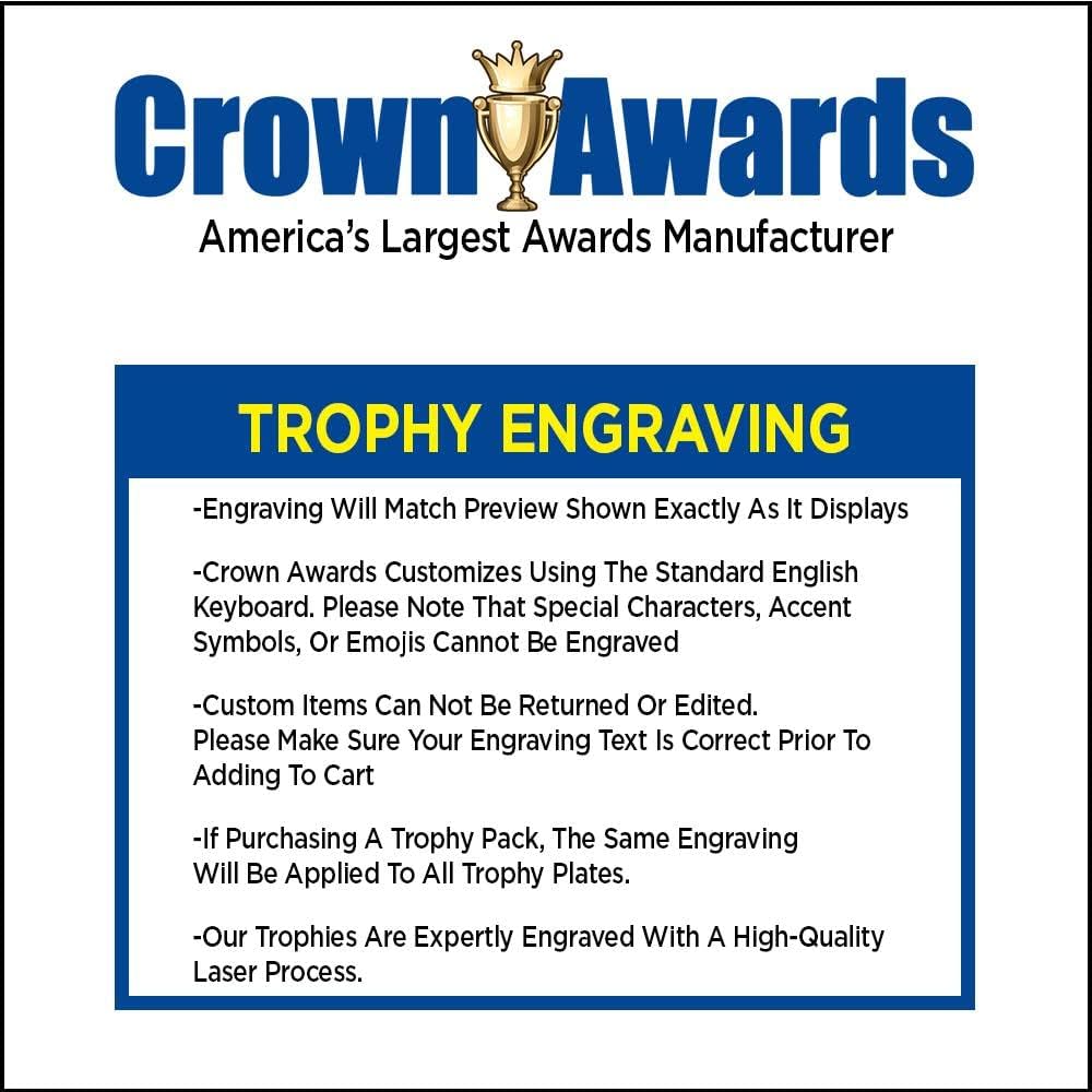 Crown Awards MVP Trophy, 8' Gold Star MVP Trophies with Deluxe Round Base Prime