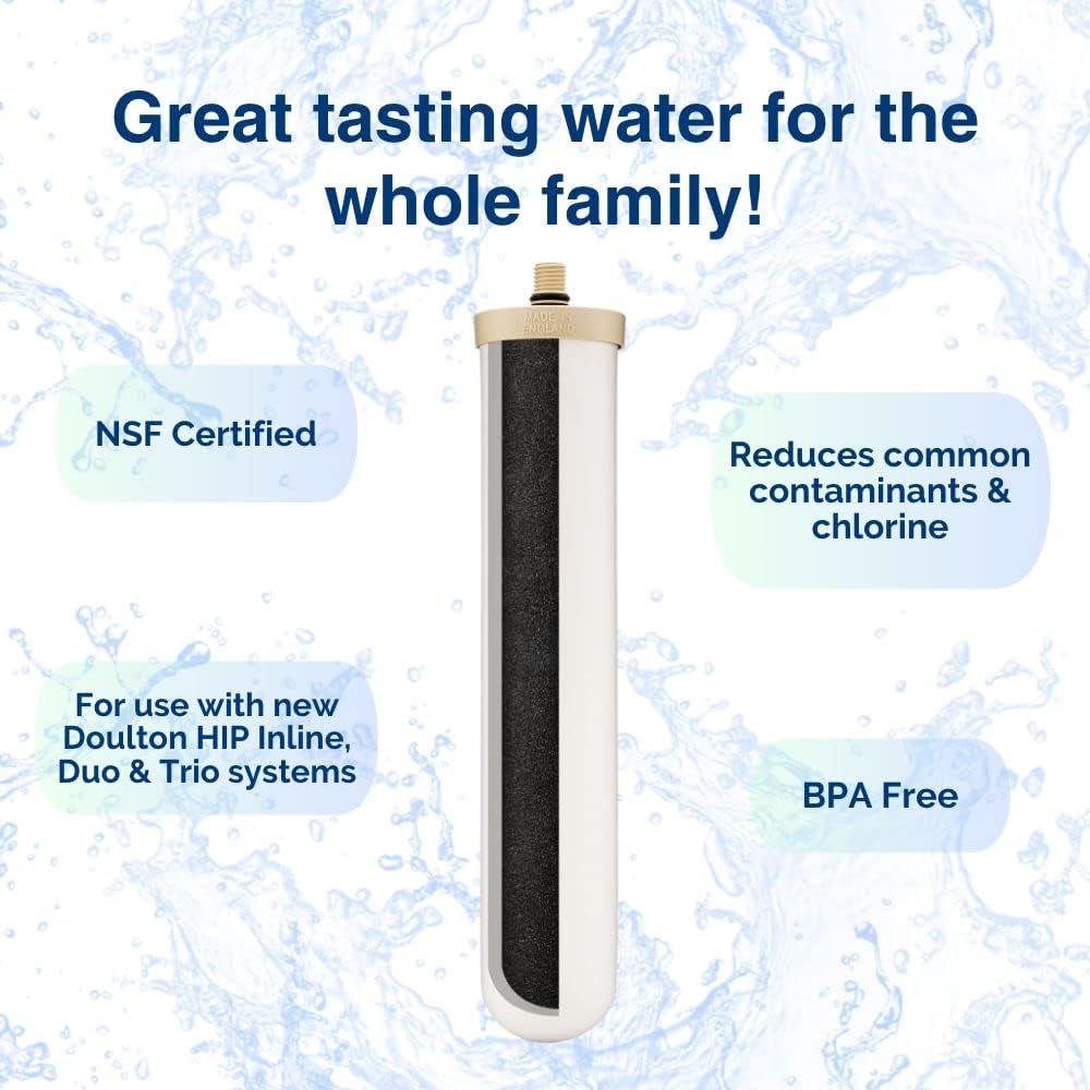 Doulton ¦ W9123050 ¦ 10' Biotect Ultra ¦ Authentic Drinking Water Ceramic Replacement Candle Element Filter ¦ 2504 ¦ White ¦ NSF Certified ¦ M12 Thread ¦