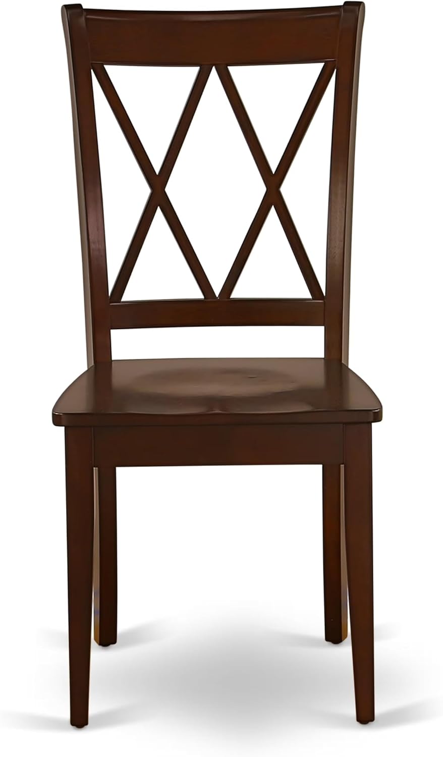 East West Furniture ANCL3-MAH-W 3 Piece Dinette Set for Small Spaces Contains a Round Dining Room Table with Pedestal and 2 Kitchen Dining Chairs, 36x36 Inch, Mahogany