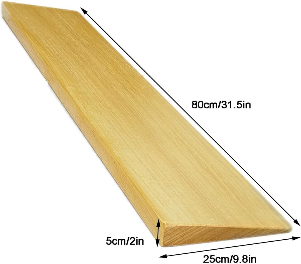 Wooden Threshold Ramp, Wheelchair Ramp, 1100 lbs Capacity, for Sweeping Robot Stroller Scooter, Steps, Stairs, Entry, Threshold, Doorways(80x25x5cm/31.5x9.8x2in)