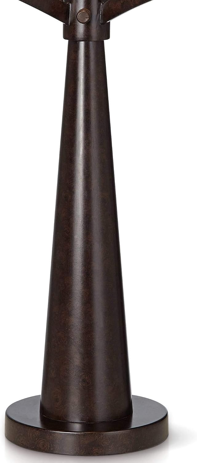 Franklin Iron Works Tremont Mid Century Modern Industrial Table Lamps 31.5' Tall Set of 2 Rich Bronze Iron Burlap Fabric Drum Shade for Living Room Bedroom House Bedside Nightstand Home Office