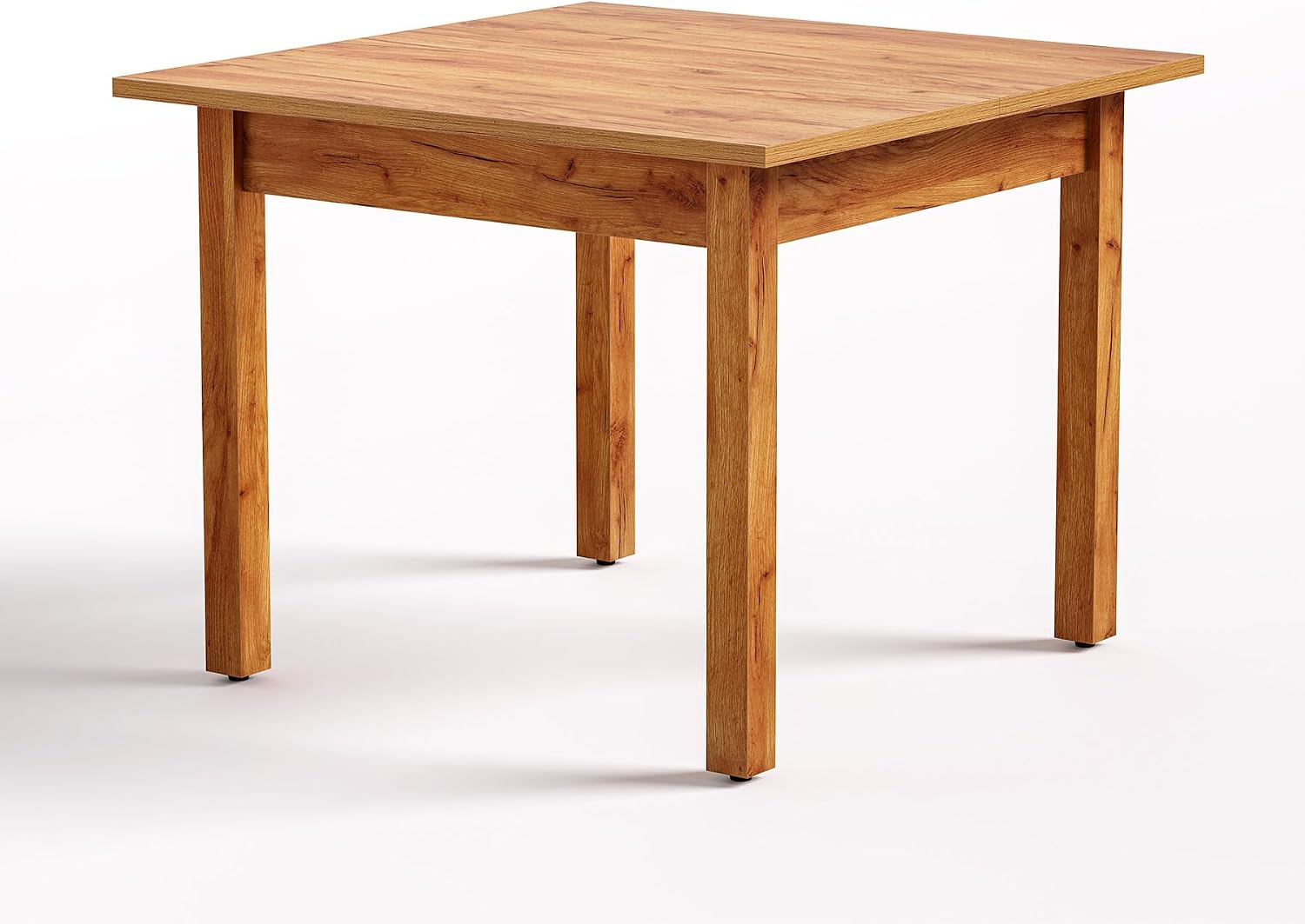 LITTLE TREE 39 Inches Square Dining Table for 4 People, Brown Wooden Kitchen Table Small Dinner Table, Modern Dining Room Tables for Living Room, Kitchen, Oak Brown