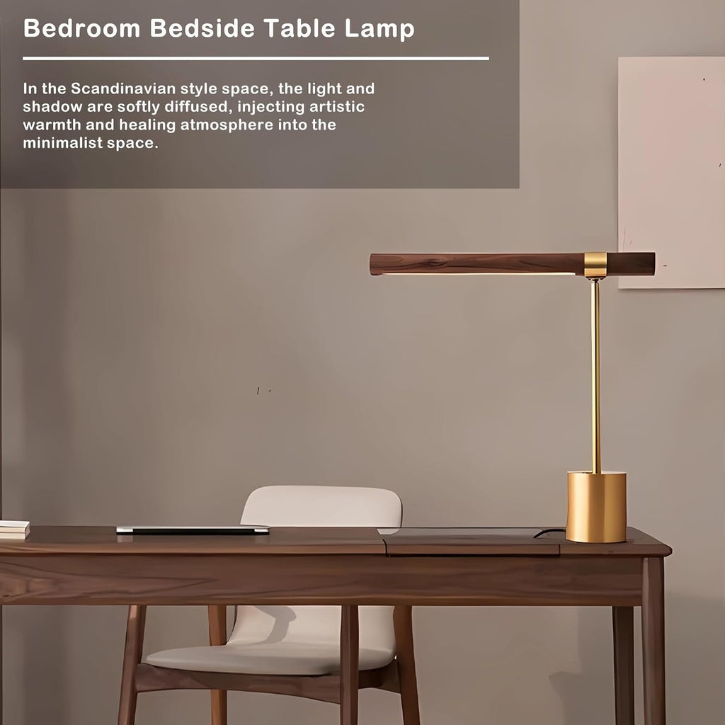 LED Desk Lamp Adjustable Brightness Eye-Caring Study Light for Office Reading Working Bedroom Nightstand Dormitory Computer Desk Task Lighting