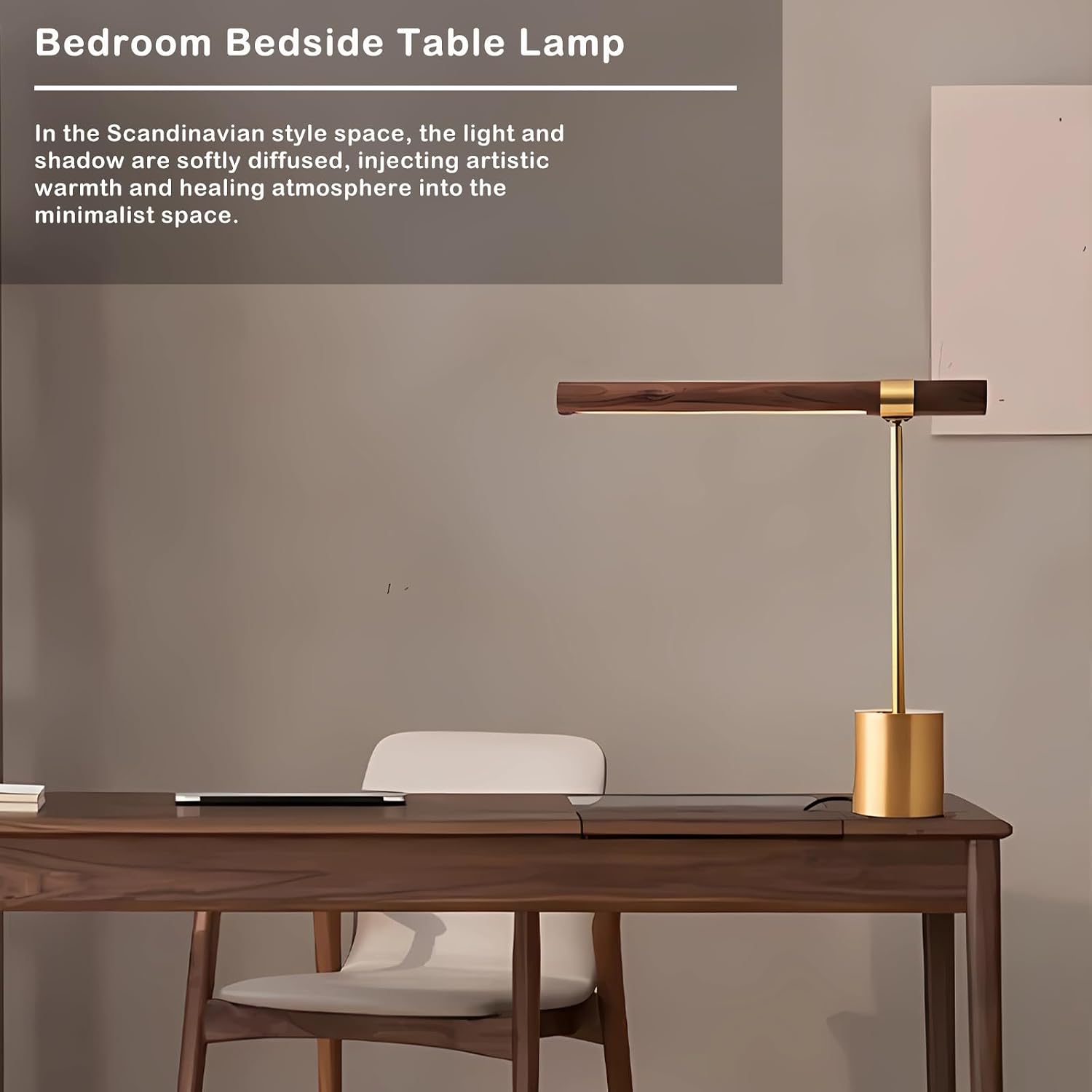 LED Desk Lamp Adjustable Brightness Eye-Caring Study Light for Office Reading Working Bedroom Nightstand Dormitory Computer Desk Task Lighting