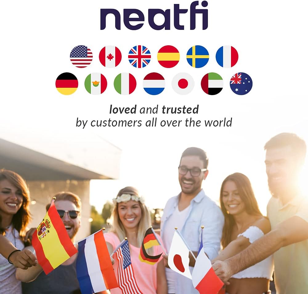 Neatfi LED Bifocal Magnifying Lamp 1,200 Lumens – 5' Glass Lens, Dual Magnification 2.25X/6X, Dimmable | Adjustable Arm with Clamp | Crafting, Jewelry & Reading (5 Diopter + 20 Diopter, Black)