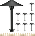 Lumina Lighting® 4W Landscape Lighting 12V Landscape Lights Low Voltage Landscape Path Lights Warm White Waterproof Outdoor Replaceable G4 LED Bulb for Garden Pathway Lawn Yard (Black) (8-Pack)