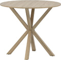 Giantex 36' Round Dining Table for 4, Farmhouse Kitchen Table with Rubber Wood Legs, Adjustable Foot Pads, Dining Room Tables for Dinette, Small Space, Dinner, Living Room, Restaurant, Oak