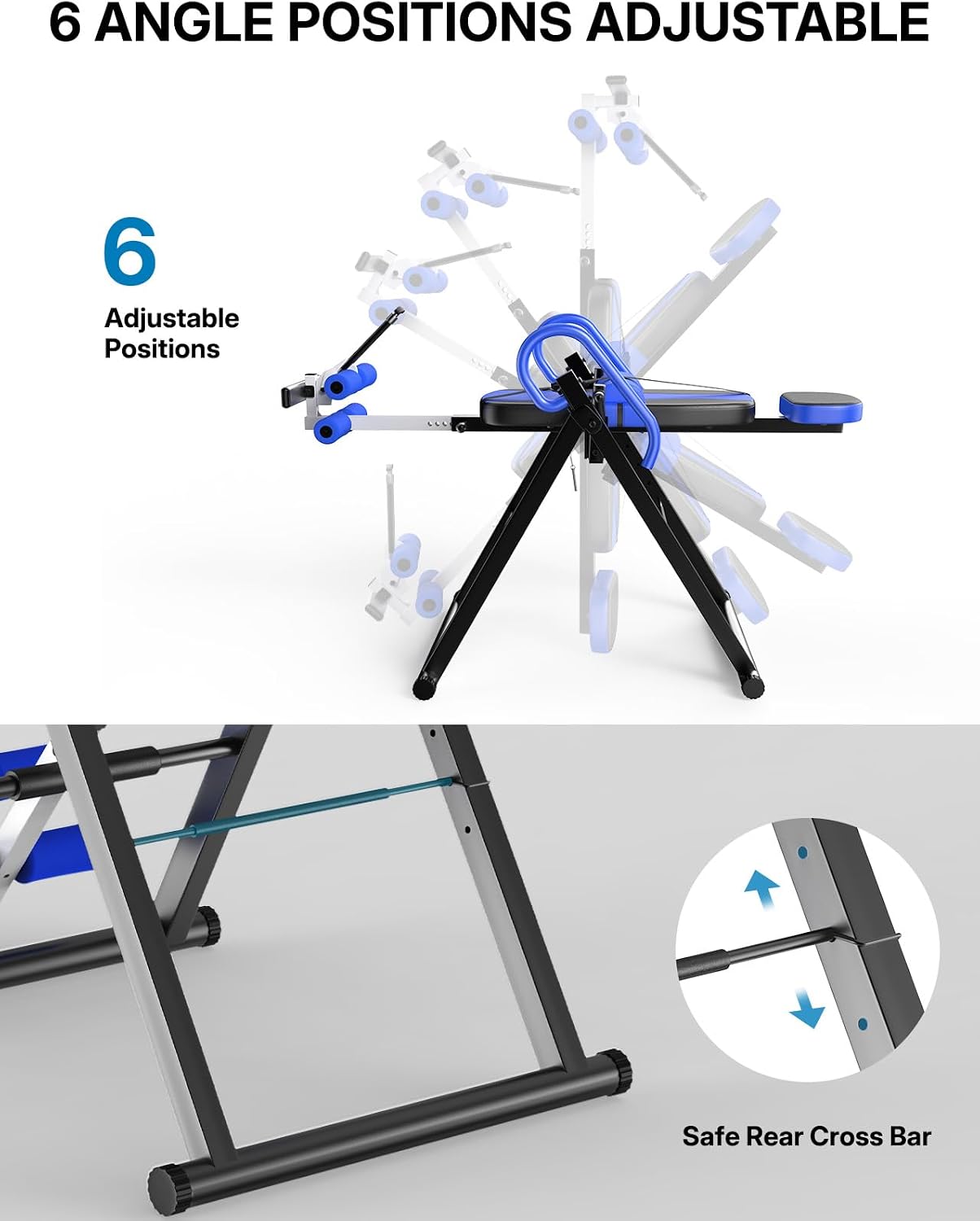 YOLEO Gravity Inversion Table for Back Pain Relief 2026 New Inversion Table w/Lumbar Support Easy to Assemble Back Stretcher Machine 300 lbs