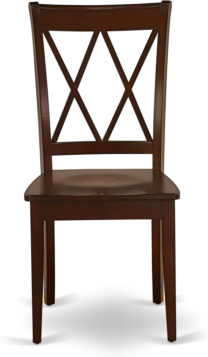 East West Furniture ANCL5-MAH-W 5 Piece Dining Table Set for 4 Includes a Round Kitchen Table with Pedestal and 4 Kitchen Dining Chairs, 36x36 Inch, Mahogany