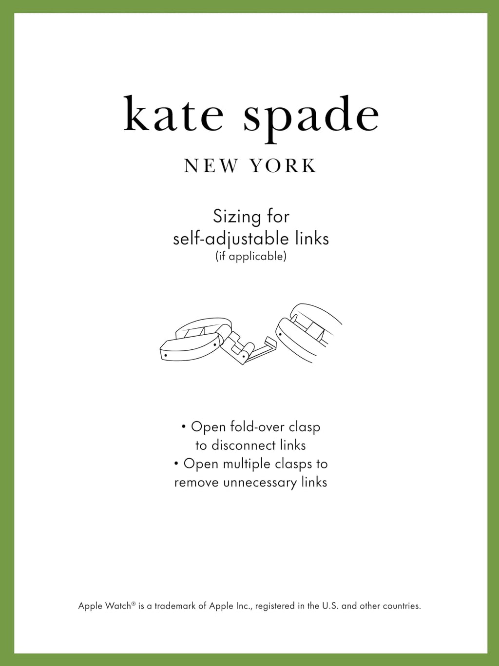 kate spade new york Designer Interchangeable Stainless Steel Band Compatible with Your 38/40/41mm Apple Watch Series 9/8/7/6/5/4/3/2/1/SE