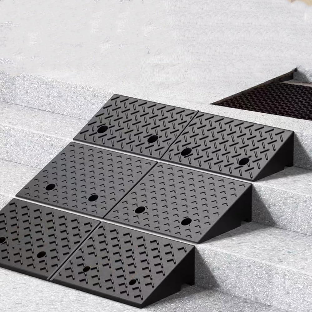 Wheelchair ramp, 2' 8' Rise Non-Slip Wheelchair Threshold Ramp Heavy Duty Driveway Ramps For Doorway Sidewalk Garage(H 17 CM/6.7')