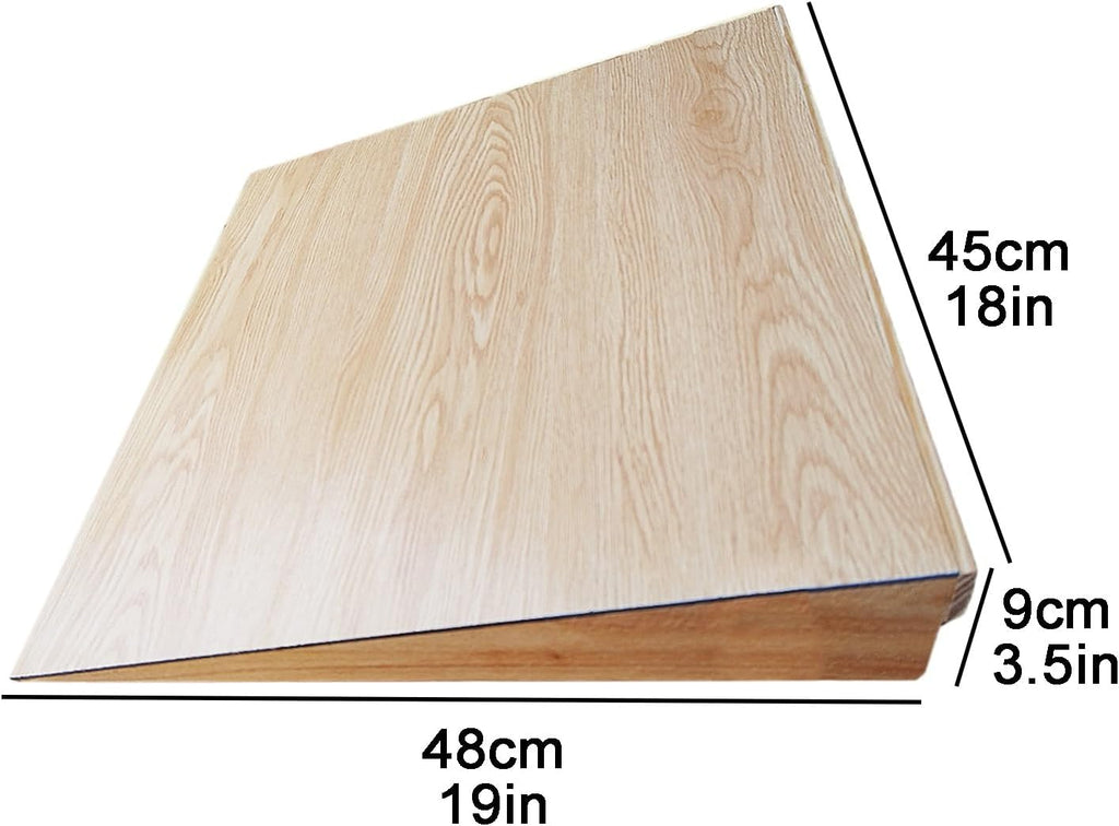 Wooden Wheelchair Ramp Rise Threshold Ramps for Doorways Portable Transition Ramps for Garage Patio Porch Shed(48 * 45 * 9cm/19 * 18 * 3.5in)