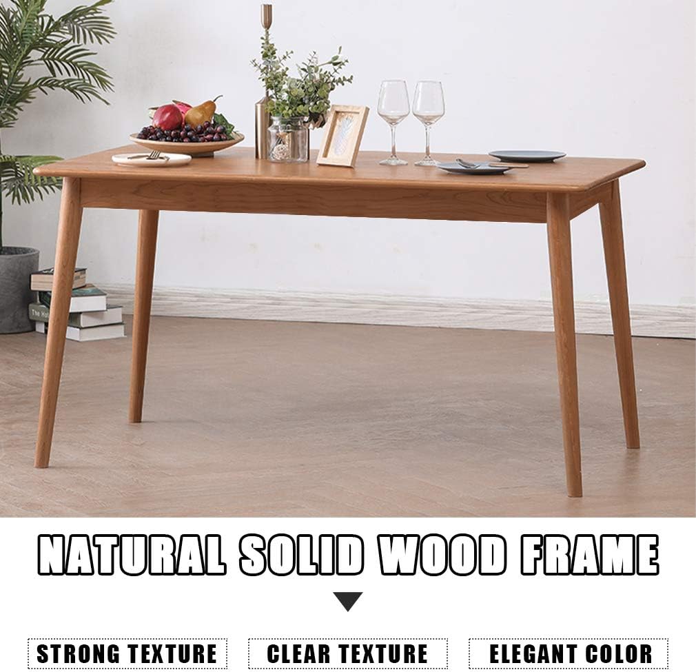47' Dining Table Kitchen Table Dining Room Table Small Kitchen Table for Small Spaces Table Modern Home Furniture Dinner Table Rectangular (Natural)