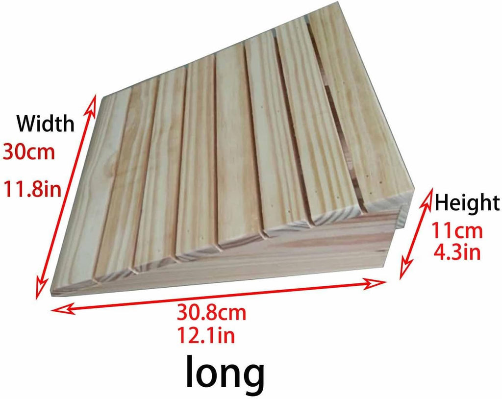 JYDQM Wheelchair Ramp Portable Wooden Threshold Ramps for Doorways, Pets/Kids/Elderly/Disabled Entryway Ramp Wheelchair Ramp 3/4/5/6 Inch Rise, Non Slip Curb Ramp(Size:30.8 x 30 x 11cm)