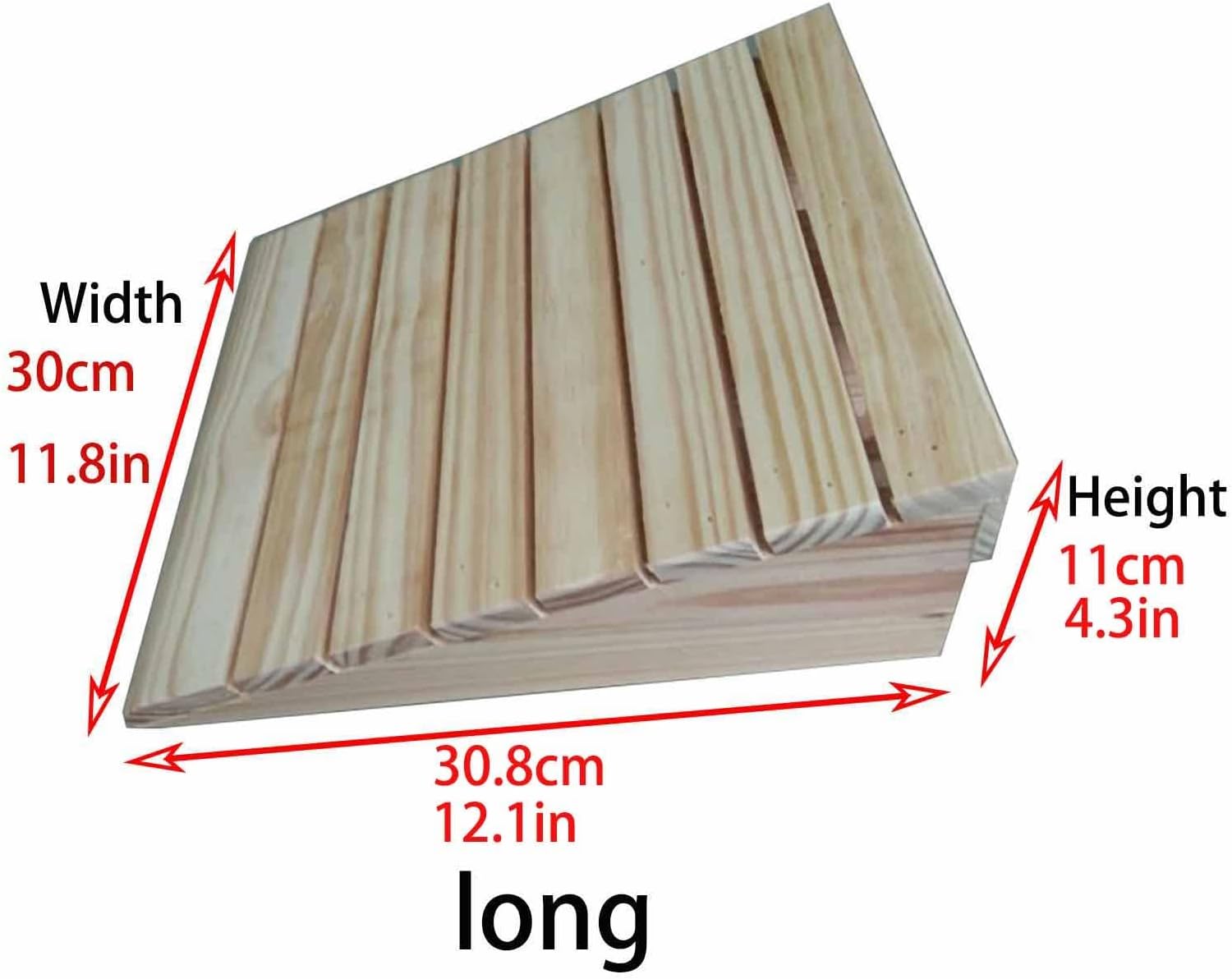 JYDQM Wheelchair Ramp Portable Wooden Threshold Ramps for Doorways, Pets/Kids/Elderly/Disabled Entryway Ramp Wheelchair Ramp 3/4/5/6 Inch Rise, Non Slip Curb Ramp(Size:30.8 x 30 x 11cm)