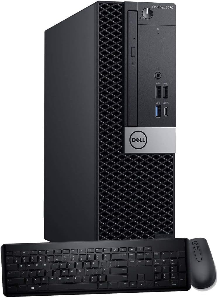 Dell Optiplex 7070 SFF Desktop PC, Core i5-8500, 16GB DDR4, 256GB SSD, USB WiFi, USB BT, Keyboard & Mouse, Windows 11 Pro (Renewed)