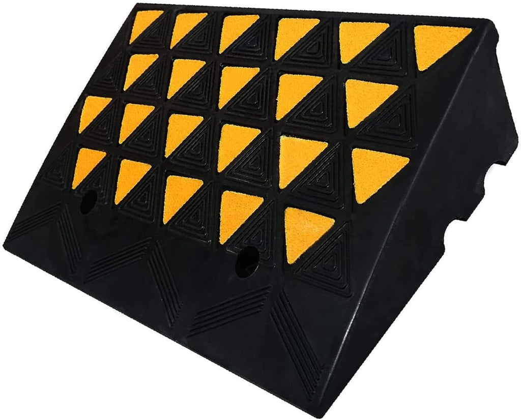 BESEA Rubber Curb Ramp 6' inch High 23.6' Length (Heavy Duty Ramp, 1PCS), for Driveway Curb Ramp Car Motorcycle Loading Dock Truck Pickup Truck Threshold Ramp(6 inch Height, Capacity 60000lbs)-1pack