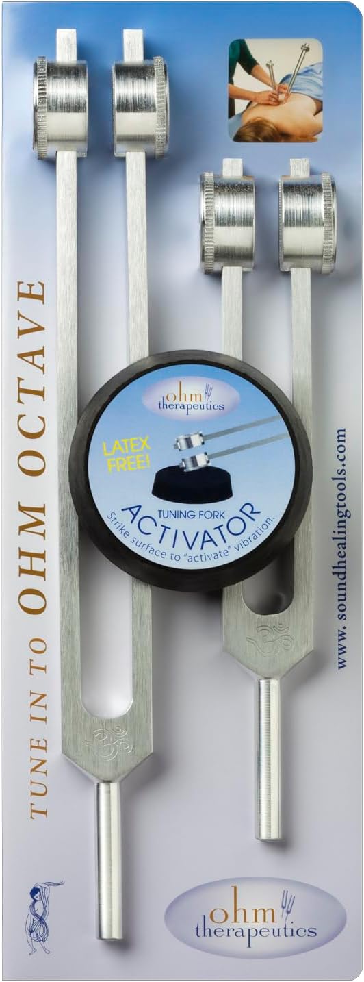 Ohm Therapeutics Ohm Octave Set for Self-Care and Sound Therapy (136.1 Hz + 68.05 Hz + Activator) Made in USA
