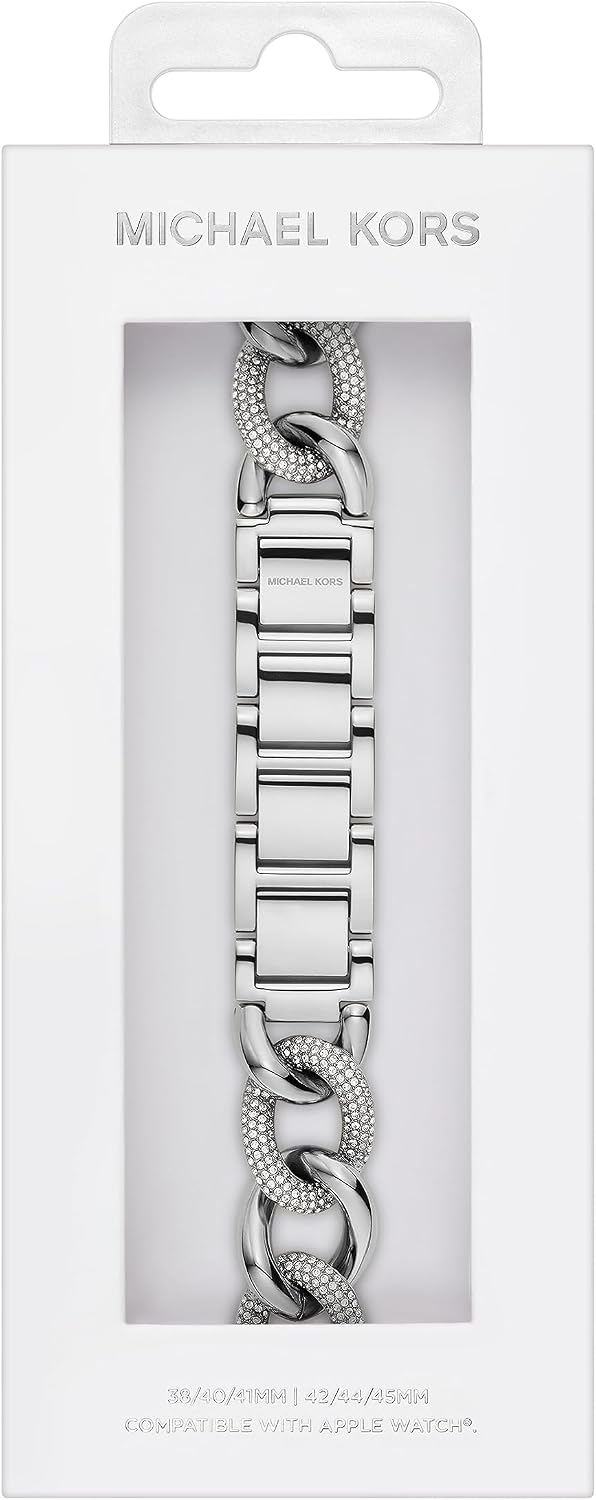 Michael Kors Band for Apple Watch; Stainless Steel Smart Watch Bands for Women; Compatible with Apple Watch 38mm, 40mm, 41mm
