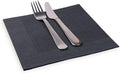 Restaurantware Luxenap 15.75 Inch Disposable Napkins 600 Soft Linen Like Napkins - Absorbent Air Laid Black With White Threads Paper Cloth Like Napkins Pre-folded For Dinner Party Guests