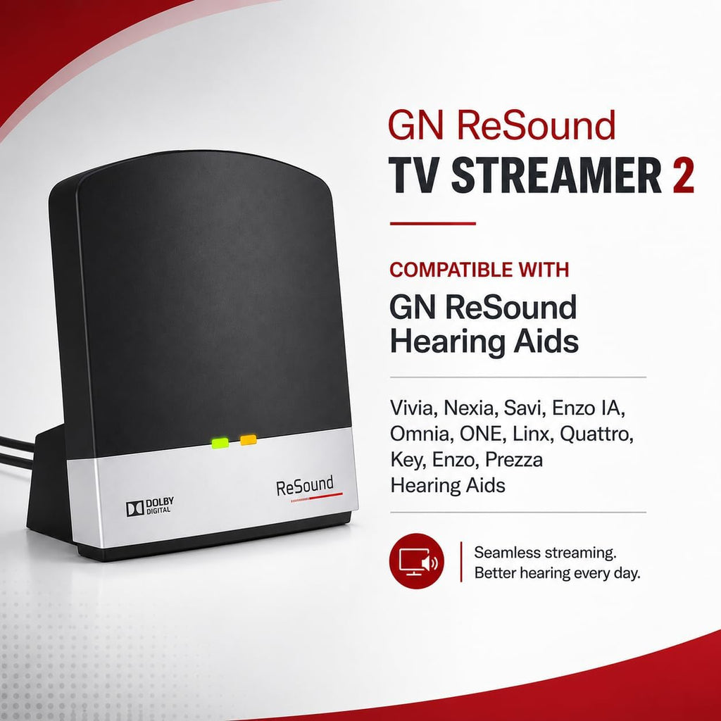 GN Resound TV Streamer 2 for GN Resound Nexia, Omnia, ONE, Linx, Quattro, Key, Enzo, Prezza Hearing Aids