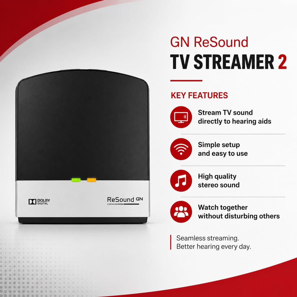 GN Resound TV Streamer 2 for GN Resound Nexia, Omnia, ONE, Linx, Quattro, Key, Enzo, Prezza Hearing Aids