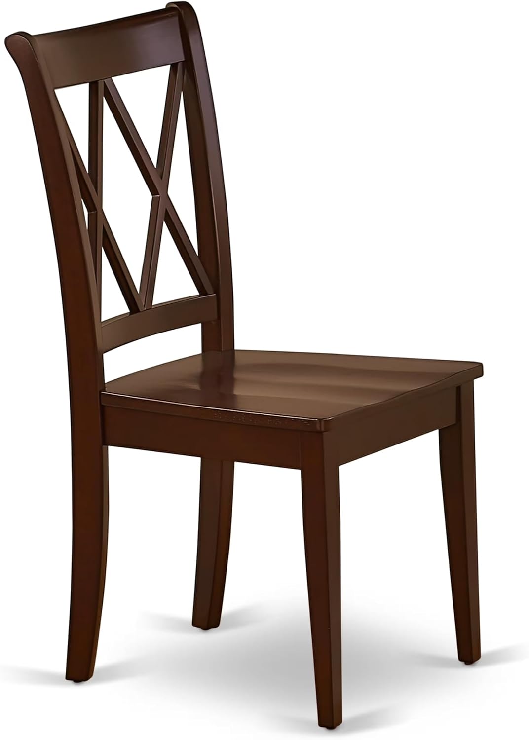 East West Furniture ANCL3-MAH-W 3 Piece Dinette Set for Small Spaces Contains a Round Dining Room Table with Pedestal and 2 Kitchen Dining Chairs, 36x36 Inch, Mahogany