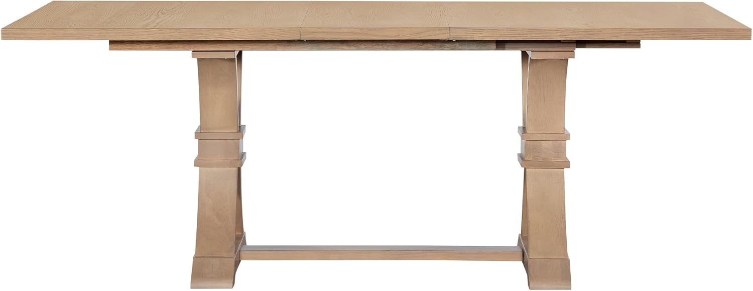 Christopher Knight Home Ethan Extendable Dining Room Table for 6, Wooden Rectangular Expandable Kitchen Table, Vintage Dining Table for Dining Room Kitchen, Light Natural