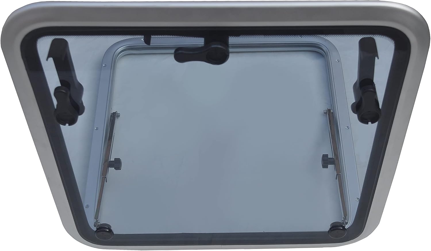 Square Deck Hatch/Marine Hatch Porthole - Anodized Aluminum Hatch with Tempered Glass for Boat/Yacht/RV