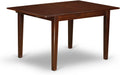 East West Furniture NFT-MAH-T Norfolk Dining Room Table - a Rectangle kitchen Table Top with Butterfly Leaf, 32x54 Inch, Mahogany