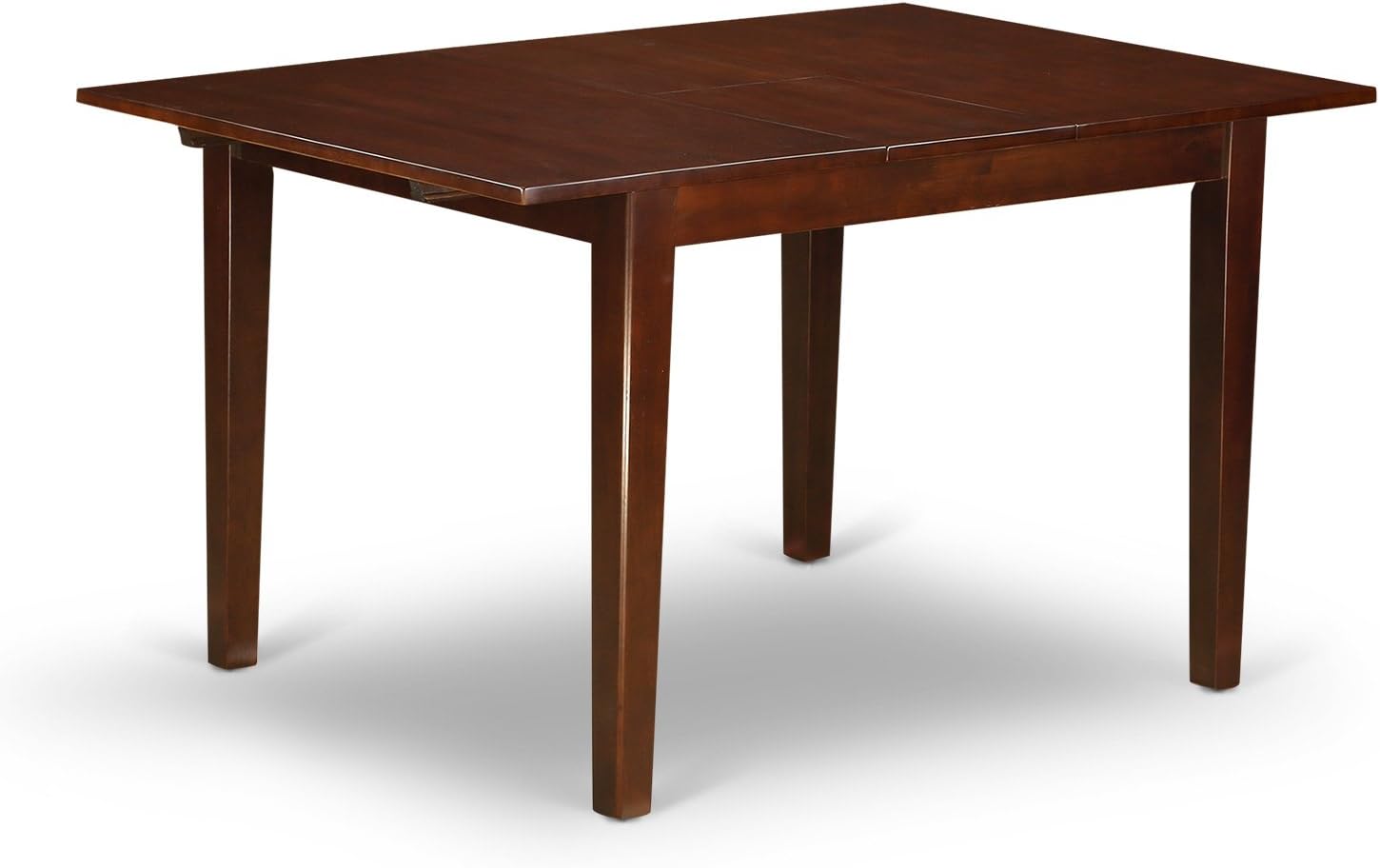 East West Furniture NFT-MAH-T Norfolk Dining Room Table - a Rectangle kitchen Table Top with Butterfly Leaf, 32x54 Inch, Mahogany