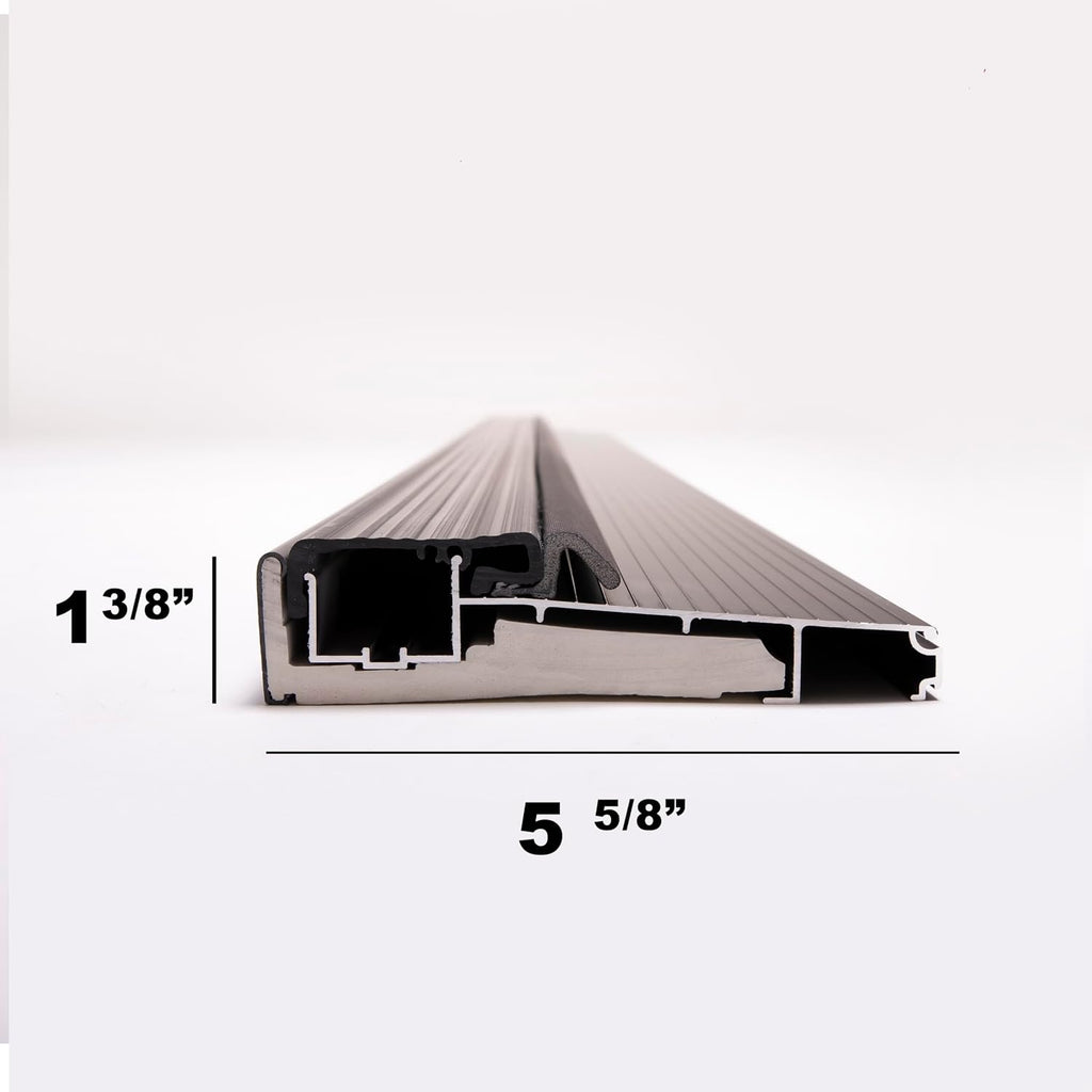 Heavy-Duty Aluminum Outswing Door Threshold, 5-5/8' Width, Black – Weatherproof, Energy-Efficient, Easy to Install – Commercial & Residential – 36', 48', 72' Sizes (48 inch)