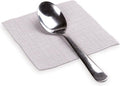 Restaurantware Paper Cocktail Napkins 2 Ply Napkins Disposable Beverage Napkins - White with Grey Threads - 8' x 8' - Luxnap Micropoint - 4800ct Box