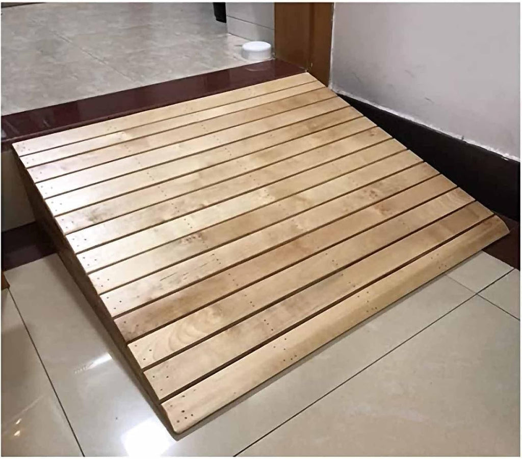 Portable Driveway Ramp Rise Wooden Threshold Ramp for Home/Front Door/Yard/Doorways, Wheelchairs Walkers Car Motorcycle Entry Transition Ramp, Heavy Duty Anti-Skid Curb Ramp(Size:25.8 x 30 x 7cm)