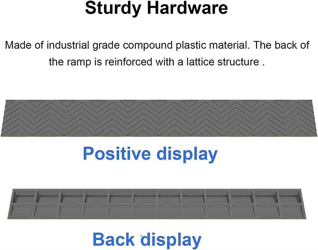 Threshold Ramps for Wheelchairs for Home, Portable Doorways Ramps Indoor Non-Slip Plastic Curb Ramp for Entry Indoor/Outdoor,Yellow-39.4 * 3.9 * 1.4in